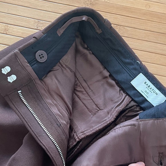 Aritzia Pleated Pant in Brown 00 NWOT - Picture 6 of 12